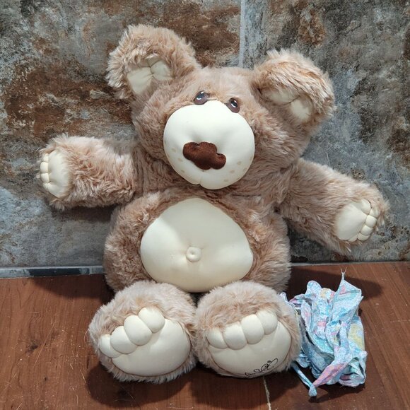 Xavier Roberts Teddy Bear 1983 1984 Furskins Plush 22” Cabbage Patch - Picture 9 of 14